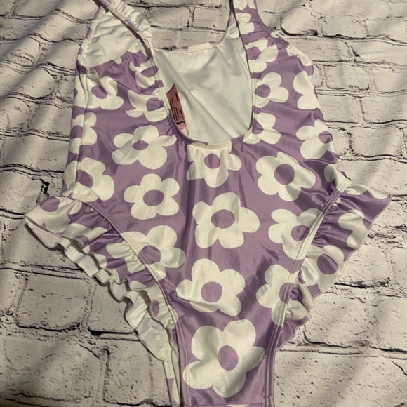 Sugar Thrillz Ruffle Retro Flower 1pc  Swim Suit, Size L - Picture 7 of 9